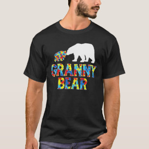 Autismus Bewusstsein Granny Bären Puzzle Unterstüt T-Shirt