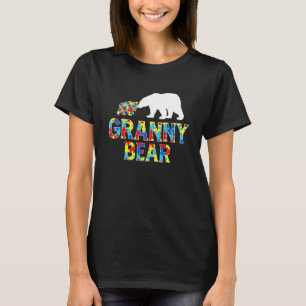Autismus Bewusstsein Granny Bären Puzzle Unterstüt T-Shirt