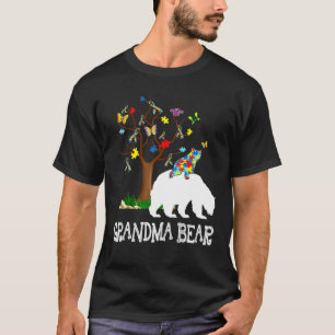 Autismus-Bewusstsein Großmutter-Bär Unterstützt Au T-Shirt