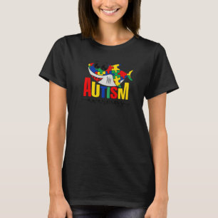 Autismus Bewusstsein Hai Puzzle Stücke Autismus Ki T-Shirt