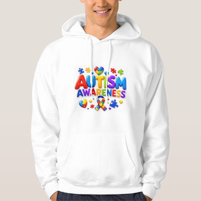 Autismus-Bewusstsein Herren Pullover Hoodie (Vorderseite)
