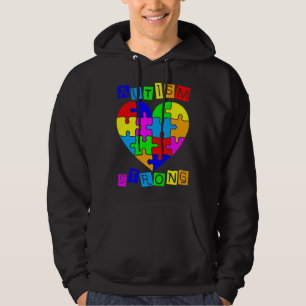 Autismus Bewusstsein Herz Puzzle Autismus stark Hoodie