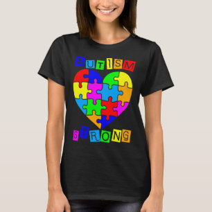 Autismus Bewusstsein Herz Puzzle Autismus stark T-Shirt