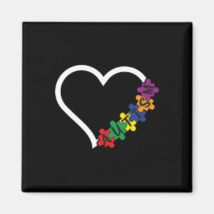 Autismus Bewusstsein Herz Puzzle Piece Support Aut Magnet