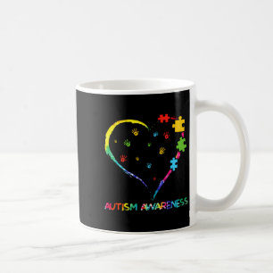 Autismus-Bewusstsein Herzfarbe Puzzle Liebe Brauch Kaffeetasse