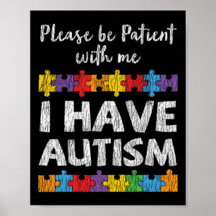 Autismus Bewusstsein ich habe Autismus Autismus Ki Poster