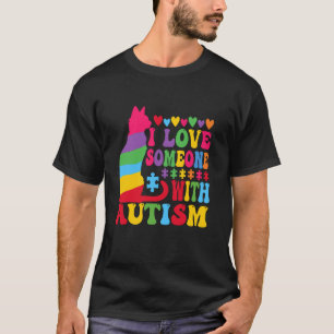 Autismus-Bewusstsein Ich Liebe Jemanden Mit Katzen T-Shirt
