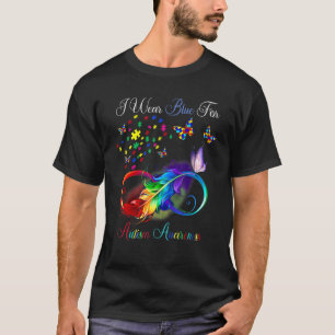 Autismus-Bewusstsein Ich trage Blau für Autismus- T-Shirt