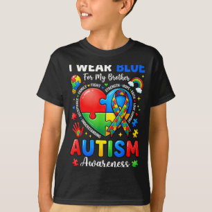 Autismus-Bewusstsein ich trage Blau für meinen Bru T-Shirt