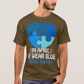 Autismus Bewusstsein im April tragen wir blauen Au T-Shirt