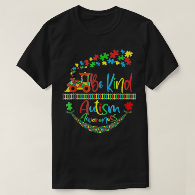 Autismus Bewusstsein ist eine Art Zug Puzzle Stück T-Shirt (Design vorne)