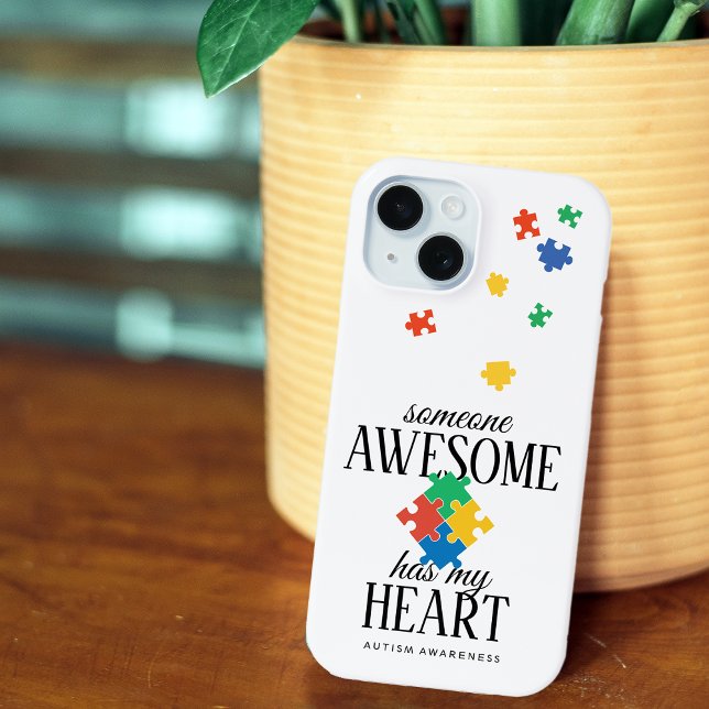 Autismus Bewusstsein jemand Phantastisch hat mein  Case-Mate iPhone Hülle (Autism Awareness Someone Awesome Has My Heart Case-Mate iPhone Case)