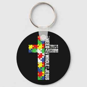 Autismus Bewusstsein Jesus Kreuz Puzzle Cool Chris Schlüsselanhänger