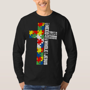 Autismus Bewusstsein Jesus Kreuz Puzzle Cool Chris T-Shirt