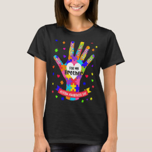 Autismus-Bewusstsein  Junge Kinder Bruder Puzzle T-Shirt
