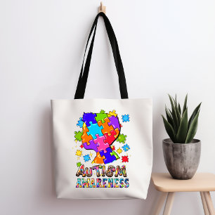 Autismus-Bewusstsein Jungen-Puzzle-Tasche