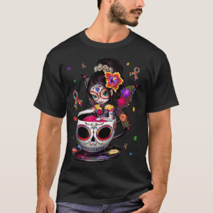 Autismus Bewusstsein Kaffee Zucker Skull Mädchen A T-Shirt