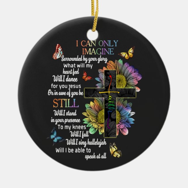 Autismus Bewusstsein, kann ich mir nur vorstellen  Keramik Ornament (Vorne)