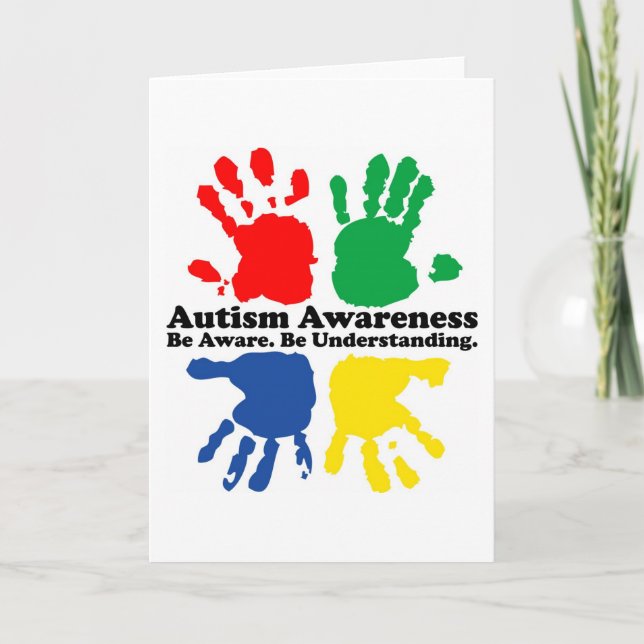Autismus-Bewusstsein Karte (Vorderseite)