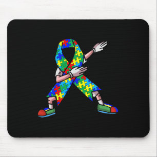 Autismus-Bewusstsein Kinder Dabbing Puzzle-Stück L Mousepad