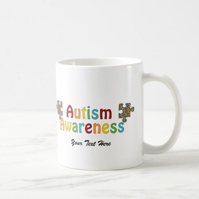 Autismus-Bewusstsein (kundengerecht) Kaffeetasse (Rechts)