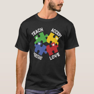 Autismus Bewusstsein Lehre Akzeptanz verstehen Lie T-Shirt