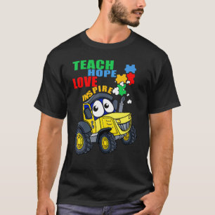 Autismus-Bewusstsein Lehre Liebe Hoffnung Inspirie T-Shirt