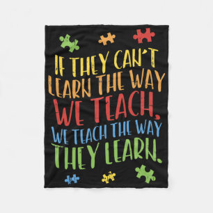 Autismus Bewusstsein Lehrer Autistic Teach lernen Fleecedecke