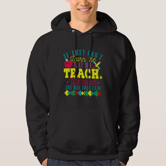 Autismus Bewusstsein Lehrer Autistische Lehre lern Hoodie (Vorderseite)