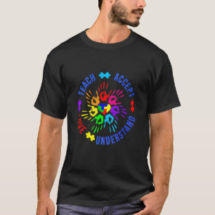 Autismus-Bewusstsein Lehrer Lehren Azeptieren Ver T-Shirt
