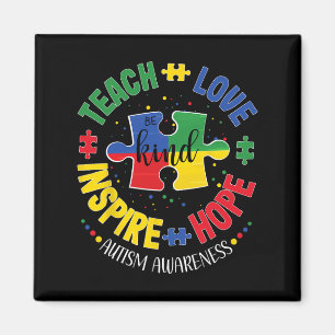 Autismus Bewusstsein Lehrer Lehrer Lehre Liebe Tea Magnet