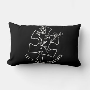 Autismus Bewusstsein Lehrer Puzzle Piece Let's Gro Lendenkissen