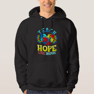 Autismus Bewusstsein Lehrer S Teach Hope Liebe Ins Hoodie