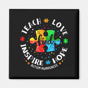Autismus Bewusstsein Lehrer Shirt Autismus Bewusst Magnet