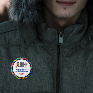 Autismus-Bewusstsein lustig Button