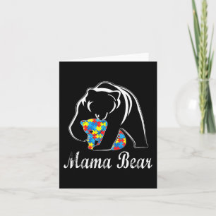 Autismus-Bewusstsein Mama Bär Unterstützt Autistis Karte