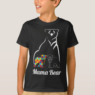 Autismus Bewusstsein Mama Bären Mama Autistisches T-Shirt