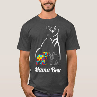 Autismus Bewusstsein Mama Bären Mama Autistisches  T-Shirt