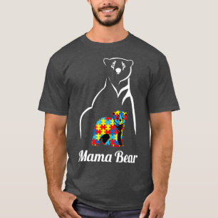Autismus Bewusstsein Mama Bären Mama Unterstützu T-Shirt