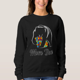 Autismus Bewusstsein Mama Bärenrätsel Unterstützun Sweatshirt