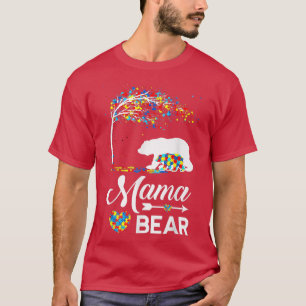 Autismus Bewusstsein Mama Bear Autismus Mama Premi T-Shirt