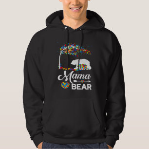 Autismus Bewusstsein Mama Bear Unterstützung Autis Hoodie