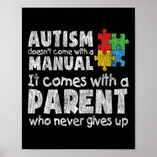 Autismus-Bewusstsein Mama Papa Eltern Autistische Poster