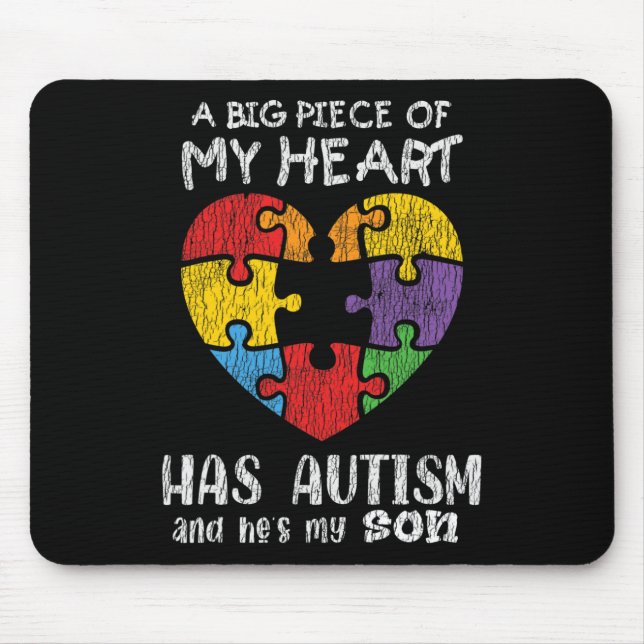 Autismus Bewusstsein Mama Vater Eltern Autistische Mousepad (Vorne)
