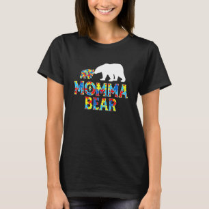 Autismus-Bewusstsein-Mamma-Bär-Puzzle-Unterstützun T-Shirt