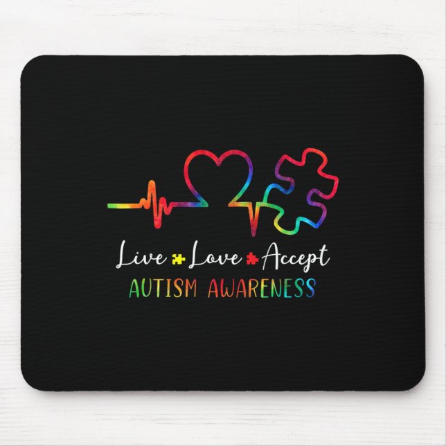 Autismus Bewusstsein Männer Frauen Kinder leben Li Mousepad (Vorne)