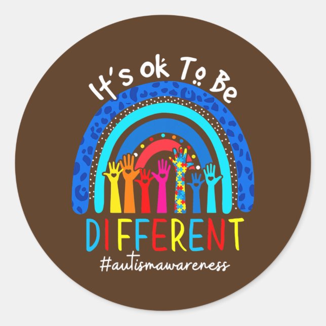 Autismus Bewusstsein Männer Frauen Kinder Mädchen  Runder Aufkleber (Vorderseite)