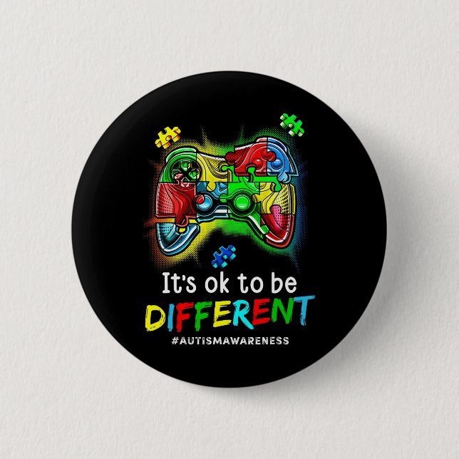 Autismus Bewusstsein Männer Kinder Jungen Autismus Button (Vorderseite)