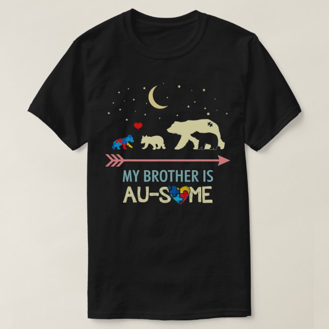 Autismus Bewusstsein Mein Bruder ist AUSOME Classi T-Shirt (Design vorne)