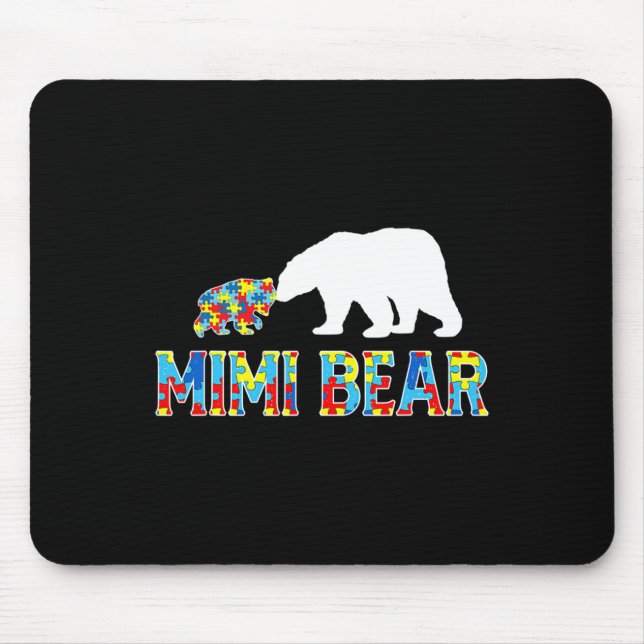 Autismus-Bewusstsein Mimi-Bär-Puzzle Unterstützt A Mousepad (Vorne)